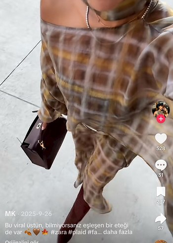 Zara Drapeli Midi Etek - Görsel 4