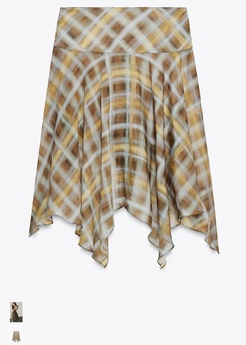 Zara Drapeli Midi Etek - Görsel 2