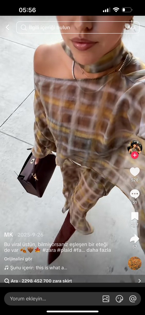 Zara Drapeli Midi Etek - Görsel 4