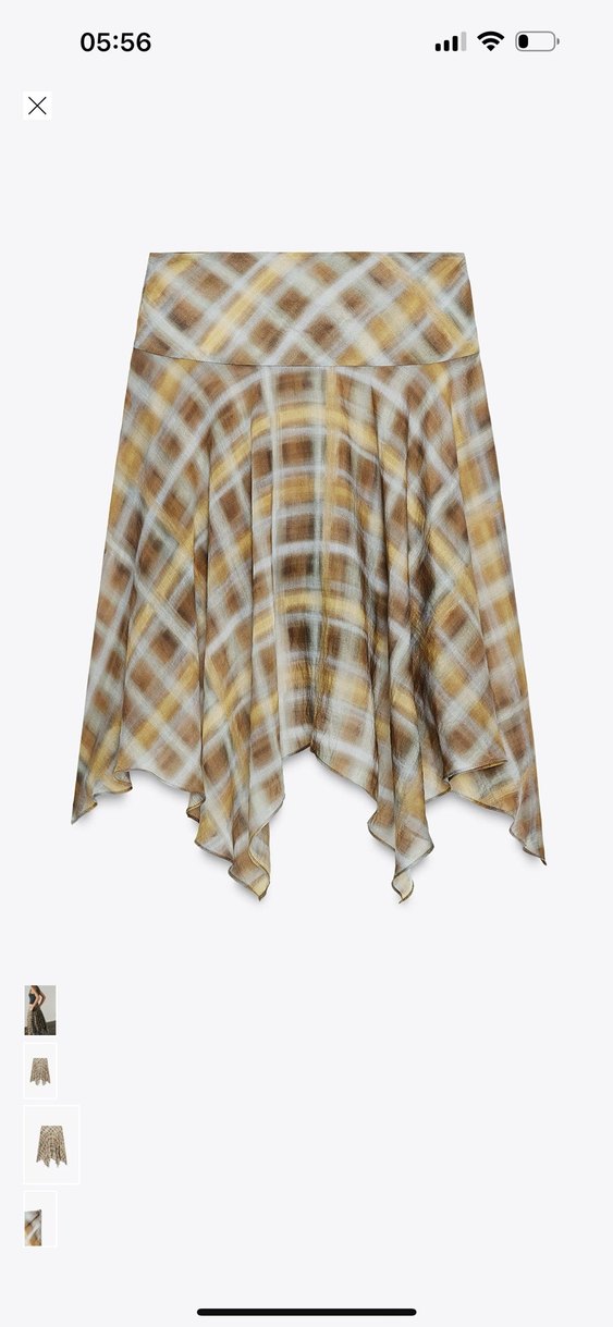 Zara Drapeli Midi Etek - Görsel 2