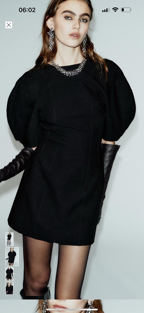 Zara kısa balon kollu elbise - Görsel 4