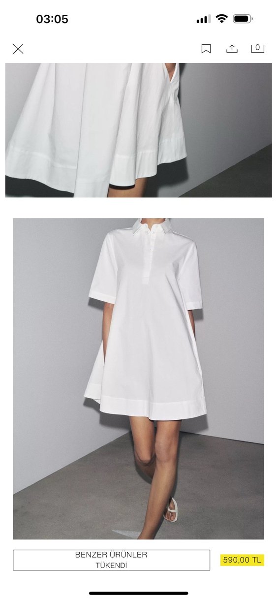 Zara zw collection siyah renk elbise - Görsel 3