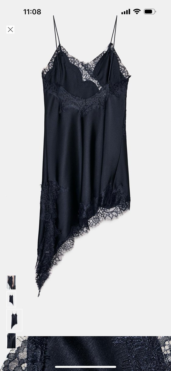 Zara Asimetrik Dantel Detaylı Kadın Elbise - Görsel 2