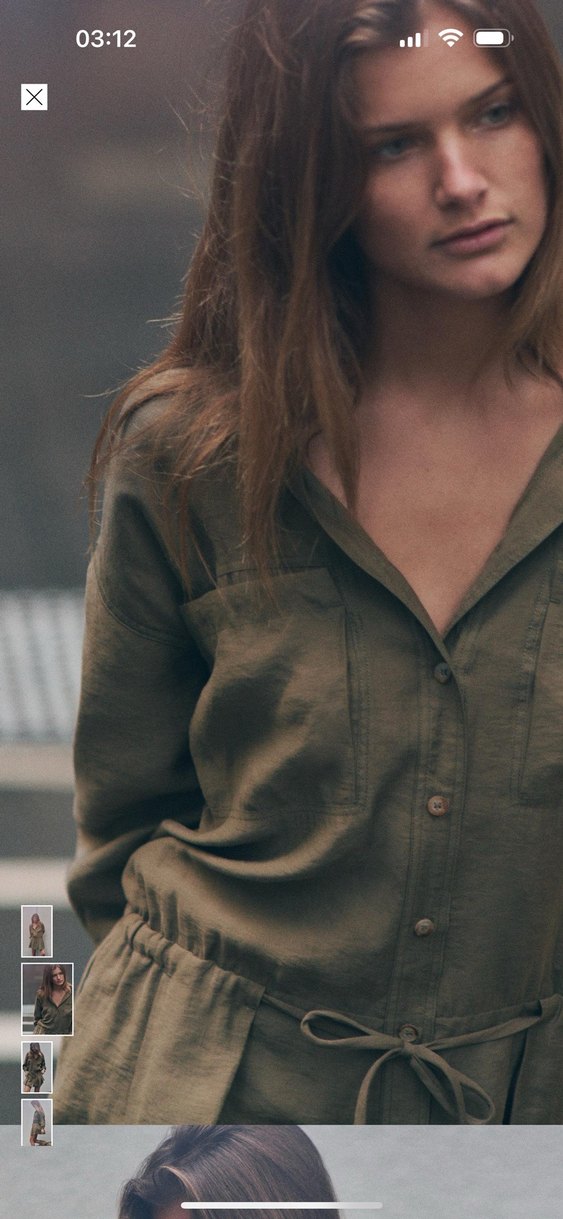 Zara kısa dökümlü gömlek elbise - Görsel 2