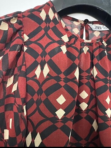 xs Beden bordo Renk Zara bluz