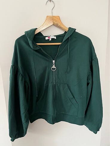 Koton Balon Kollu Fermuarlı Sweatshirt