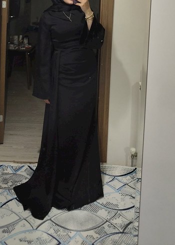 Uzun Siyah Gotik Abiye Elbise - Görsel 2