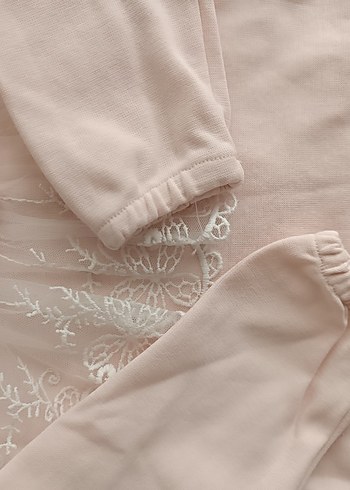 Kız Çocuk Dantel Nakışlı Bady - Görsel 6