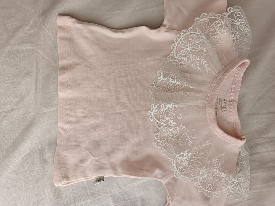 Kız Çocuk Dantel Nakışlı Bady - Görsel 2