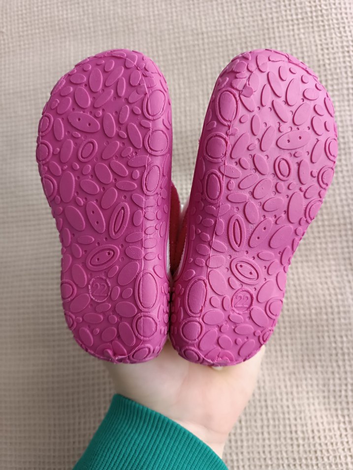 Kızlar için Pembe Nakışlı Sıcak Ev Kreş Ayakkabısı - Görsel 3