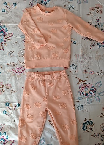 Pembe Nakışlı Bebek Kız Takım