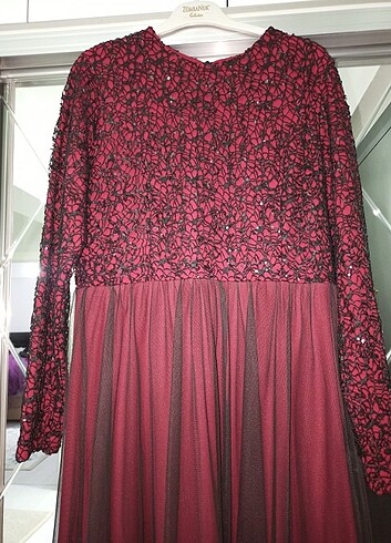 42 Beden bordo Renk Abiye