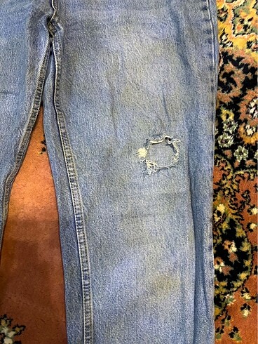 40 Beden Mavi Yüksek Bel Straight Jeans