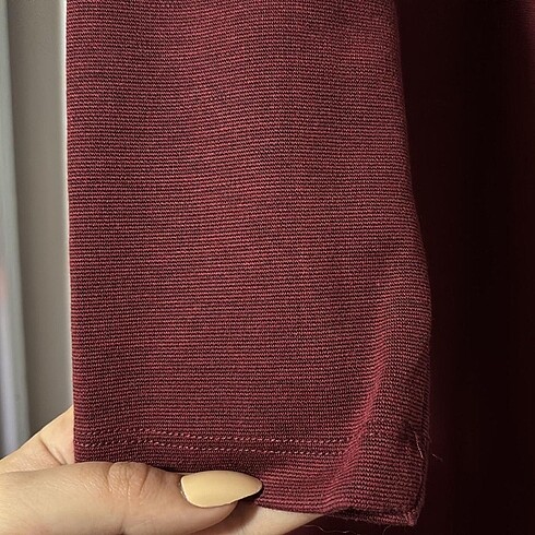 l Beden bordo Renk Bordo Kare Yaka Elbise