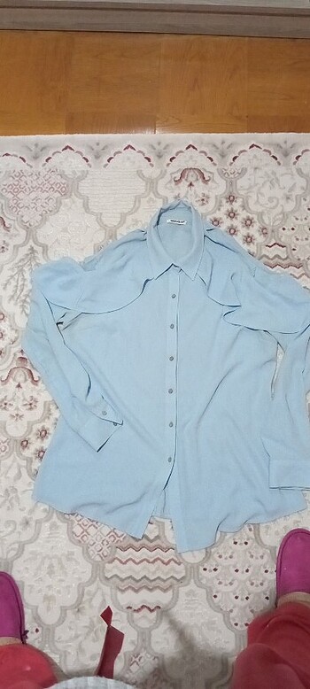 Diğer Mavi sifon bluz 