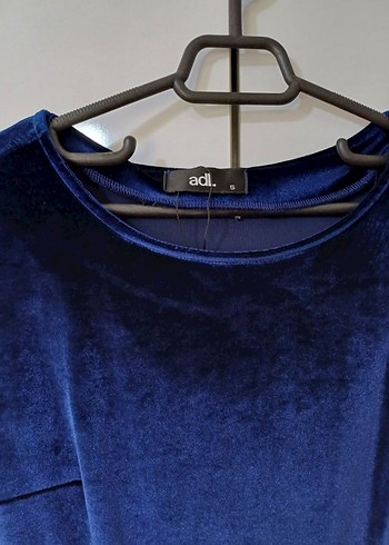 ADİL IŞIK Lacivert Kadife Elbise - Görsel 3