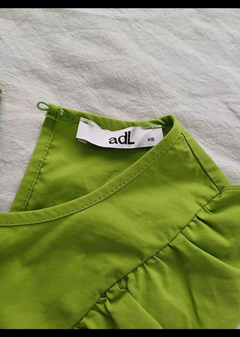 ADİL IŞIK Limon yeşili Romantik Bluz - Görsel 3