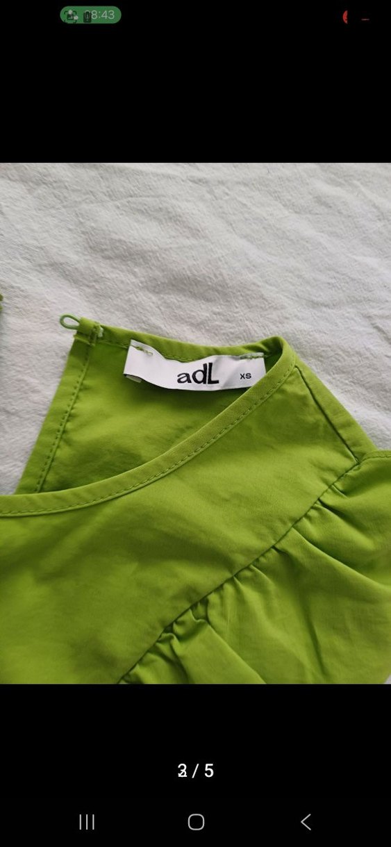 ADİL IŞIK Limon yeşili Romantik Bluz - Görsel 3