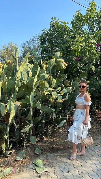 m Beden Alt-üst takım crop-etek