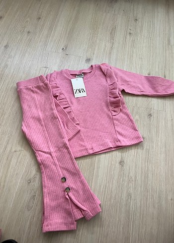 Pembe Bebek Kız Uzun Kollu Takım - Görsel 2