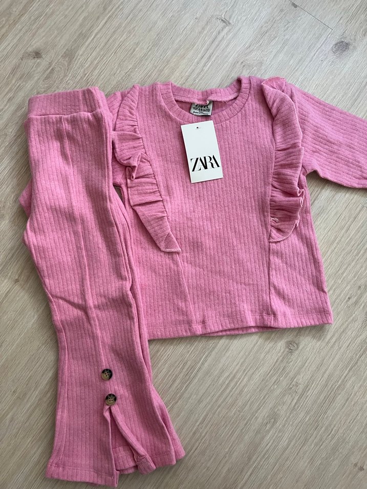 Pembe Bebek Kız Uzun Kollu Takım - Görsel 3