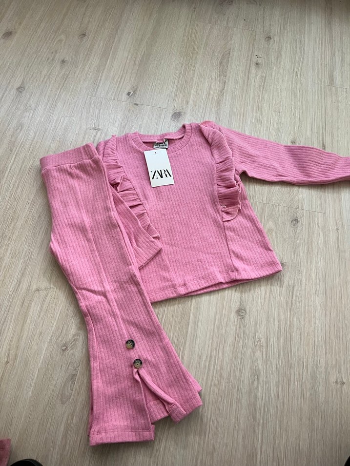 Pembe Bebek Kız Uzun Kollu Takım - Görsel 2