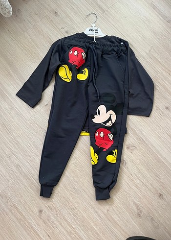Mickey Mouse Gri Bebek Takım - Görsel 3