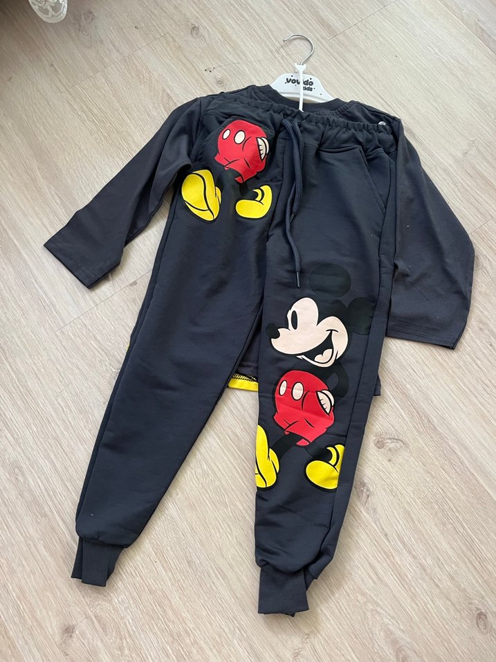 Mickey Mouse Gri Bebek Takım - Görsel 4
