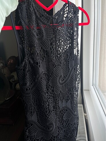 xs Beden Dantel Detaylı Elbise