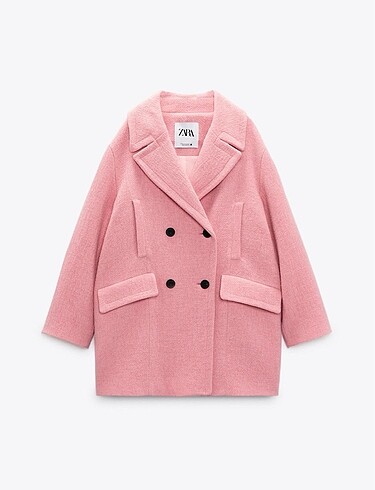 Çift Düğmeli Oversize Kaban