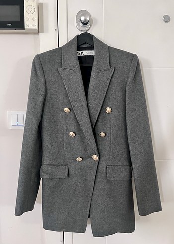 Zara Gri Kadin Blazer Ceket