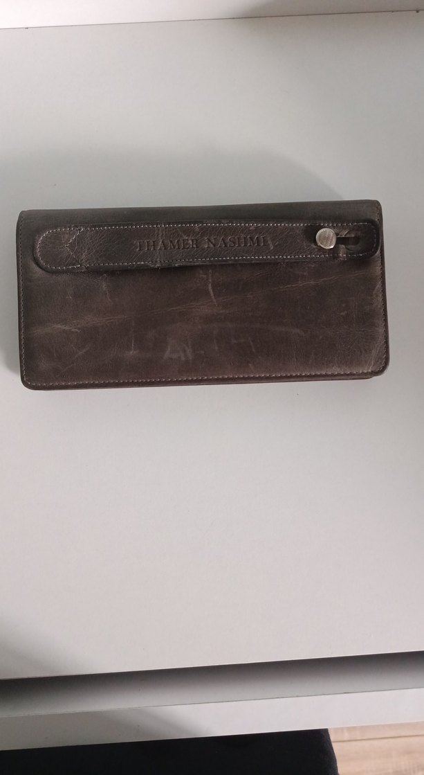 koyu kahverengi visso marka unisex uzun cüzdan - Görsel 5