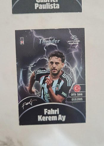 BEŞİKTAŞ Thunder Futbolcu Kartları -imzalı kartlar. - Görsel 2