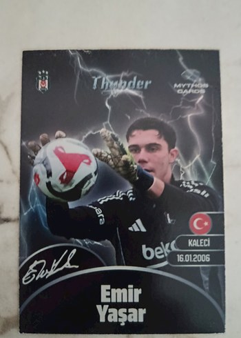 BEŞİKTAŞ Thunder Futbolcu Kartları -imzalı kartlar. - Görsel 4