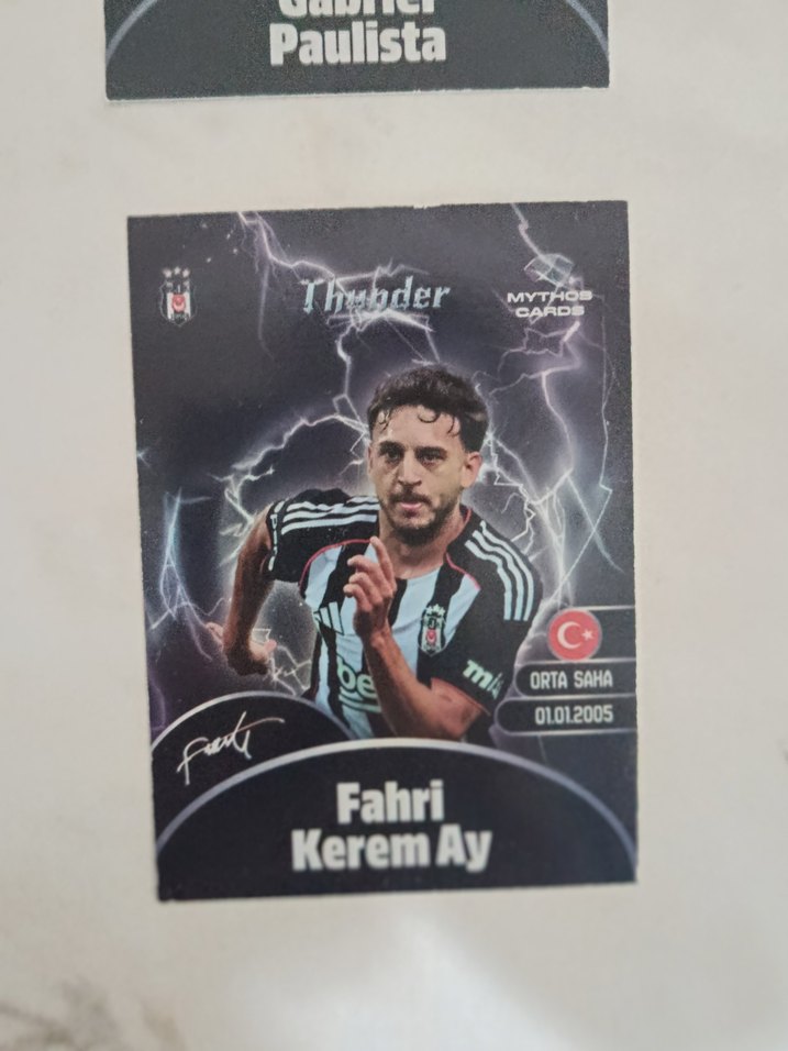 BEŞİKTAŞ Thunder Futbolcu Kartları -imzalı kartlar. - Görsel 2