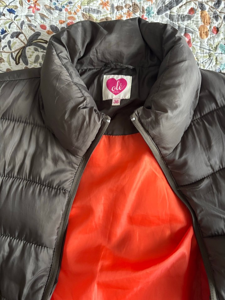 Fermuarlı Haki Kadın Mont, İnce Kesim, Günlük - Görsel 2