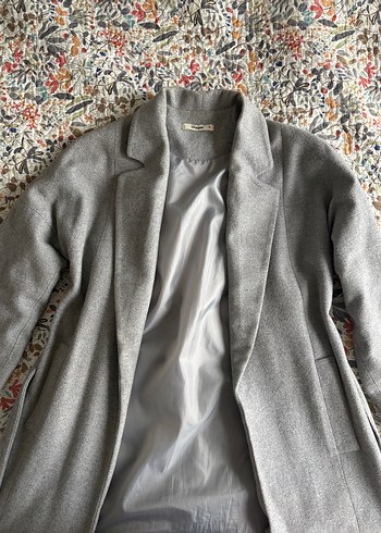 Kemerli Gri Uzun Kaban - Görsel 3