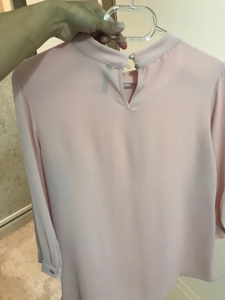 Pudra Rengi Pilili Kadın Bluz - Görsel 2