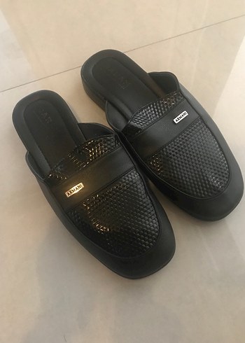 Erkek Siyah Yılan Desenli Ev Terliği - Görsel 2