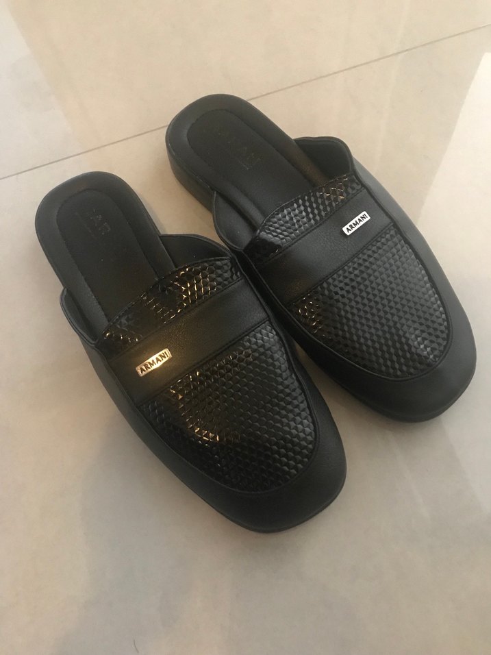 Erkek Siyah Yılan Desenli Ev Terliği - Görsel 2