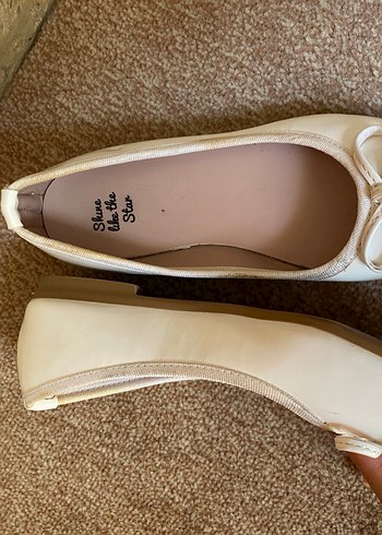 Beyaz Fiyonklu Kız Çocuk Babet - Görsel 2