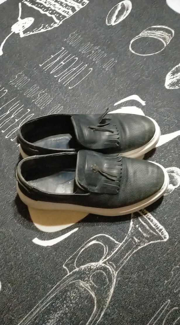 42  lacivert Yılan Desenli Püsküllü Loafer - Görsel 2