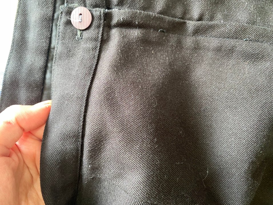 Drapeli koyu haki Midi etek - Görsel 2