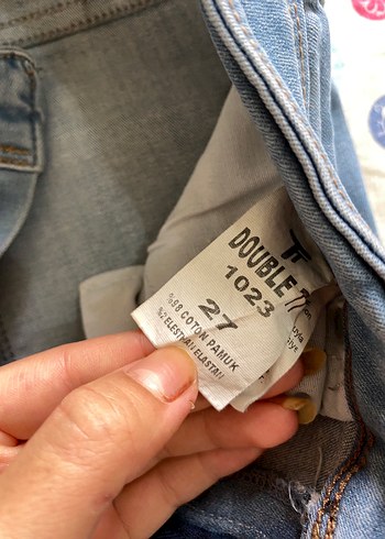 27 Beden mavi Renk Düğmeli Mavi Tie-Dye Kadın Jean