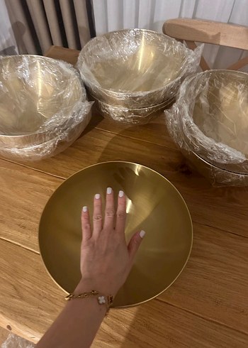 Parlak Altın Renkli Kase Seti - Görsel 2