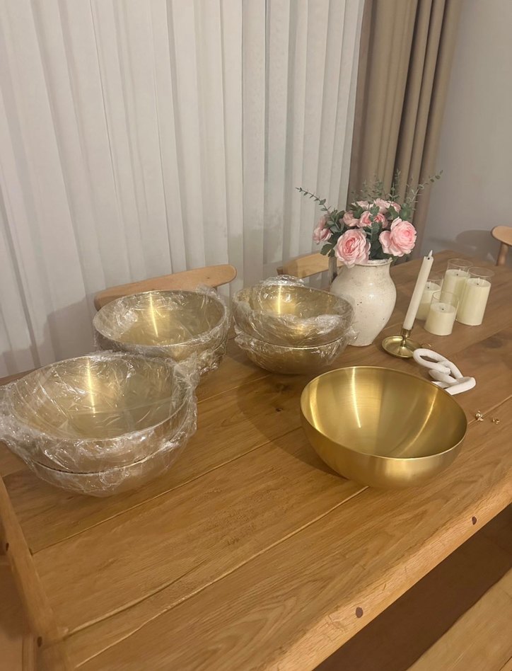 Parlak Altın Renkli Kase Seti - Görsel 4