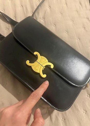 Siyah Deri Tokalı Kadın Çapraz Çanta - Görsel 6