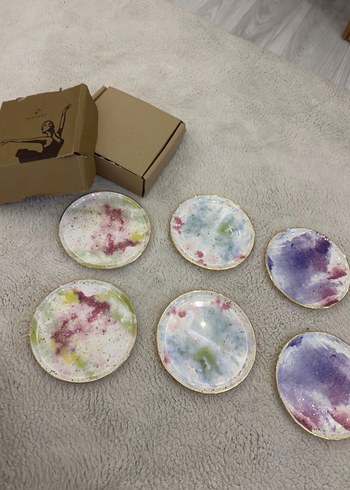 Renkli Seramik Mini Tabak Seti - Görsel 2