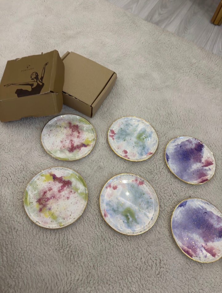 Renkli Seramik Mini Tabak Seti - Görsel 2