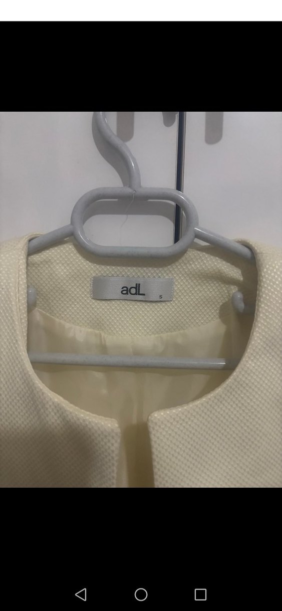 Düğmeli Beyaz Kadın Blazer Ceket - Görsel 2